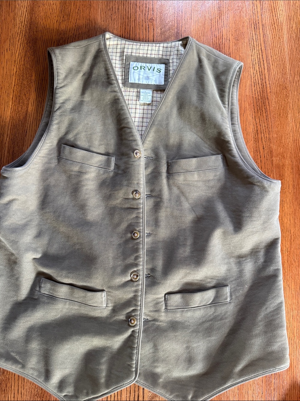 Orvis moleskin lined vest men’s large